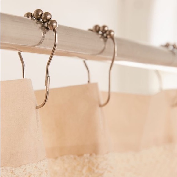 New Urban Outfitters Aura Fringe shower curtain 72x72 - Picture 4 of 4